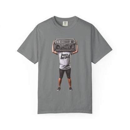 Bass Head Retro Boombox Tee — Streetwear Music Graphic | Root to Peak