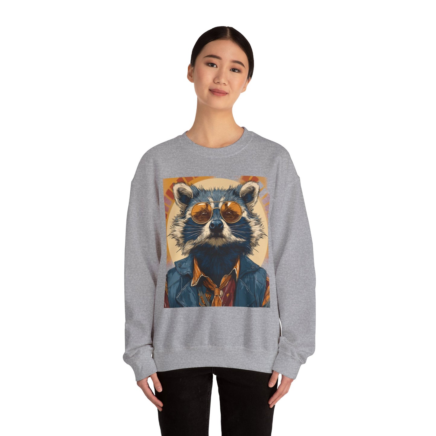 70s Raccoon Crewneck Sweatshirt — Retro Wildlife Graphic | Root to Peak