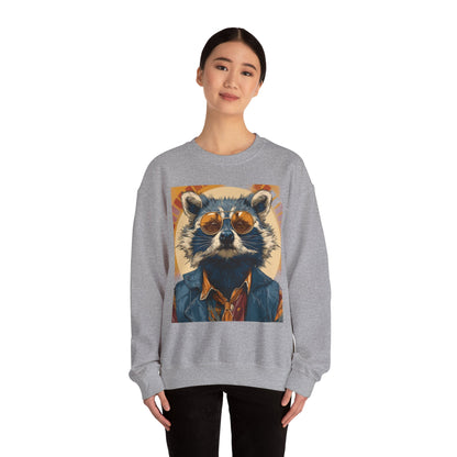 70s Raccoon Crewneck Sweatshirt — Retro Wildlife Graphic | Root to Peak