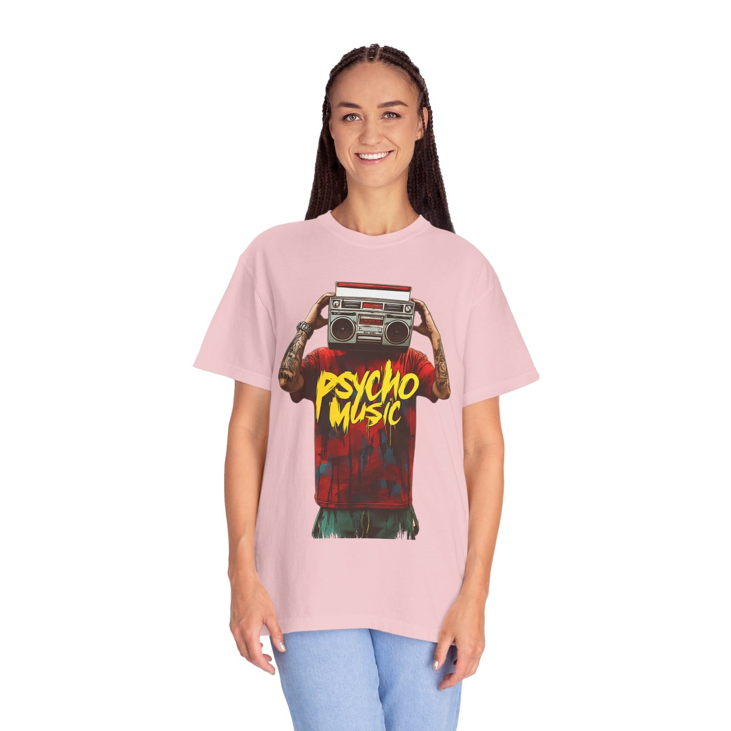 Psycho Music Boombox Tee — Retro Hip Hop Streetwear | Root to Peak