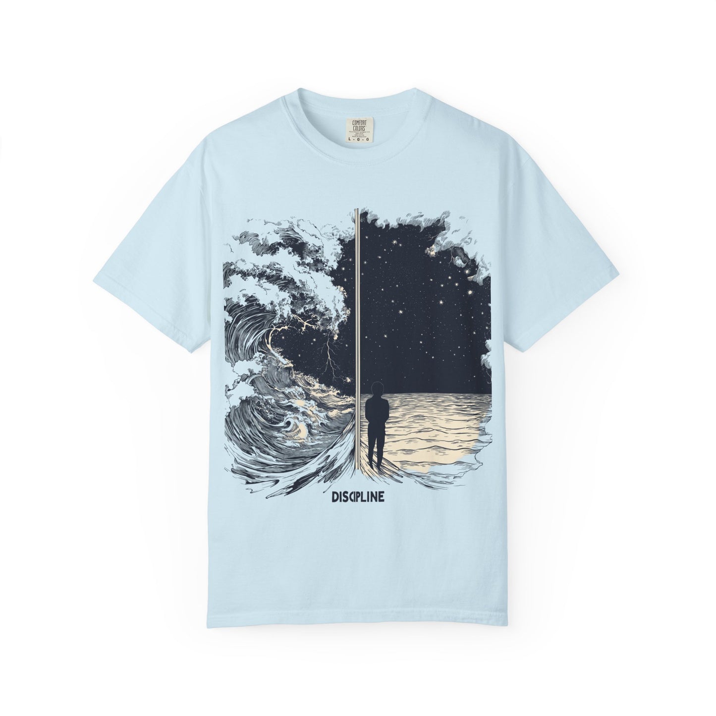 Discipline Ocean Wave Graphic Tee — Motivational Apparel | Root to Peak