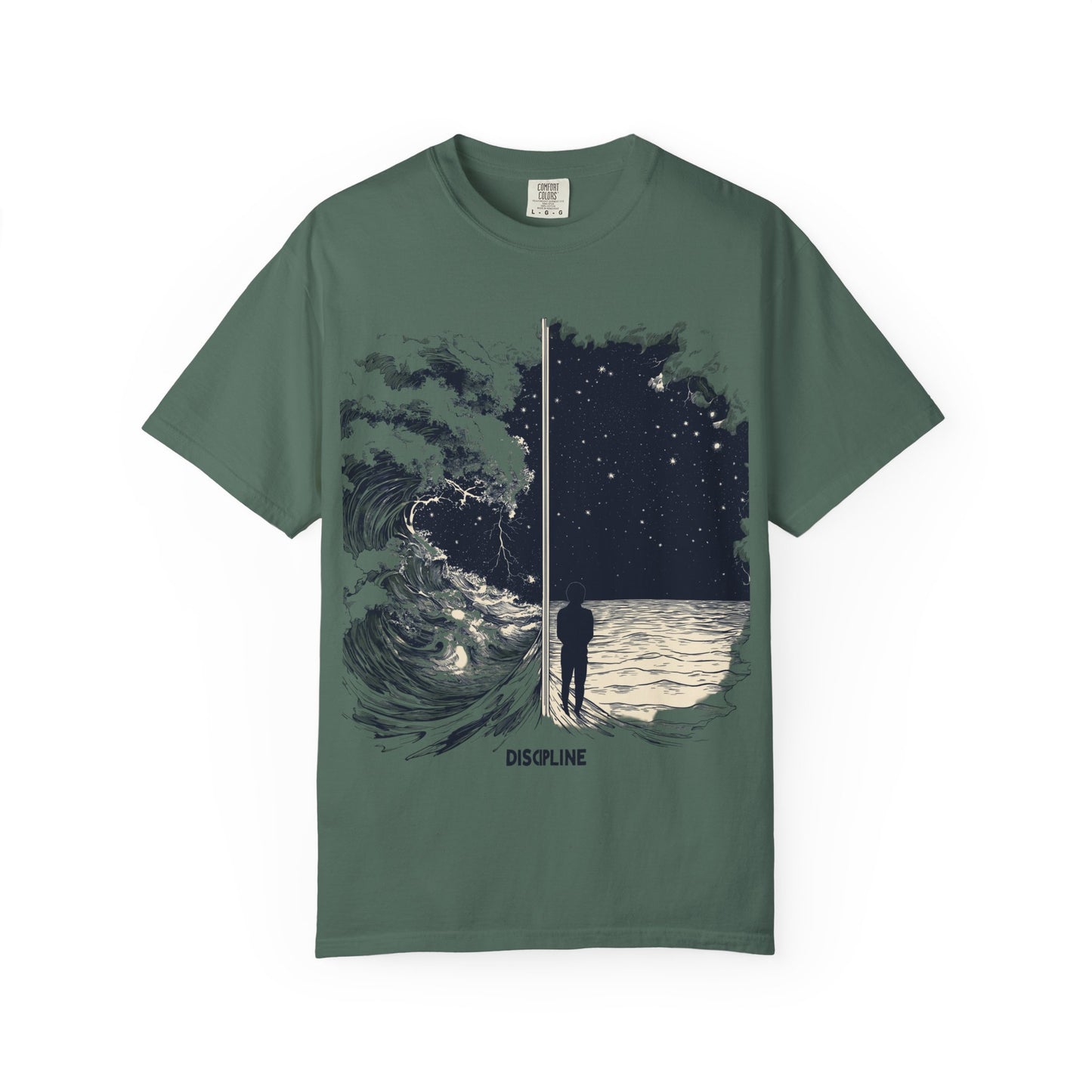 Discipline Ocean Wave Graphic Tee — Motivational Apparel | Root to Peak