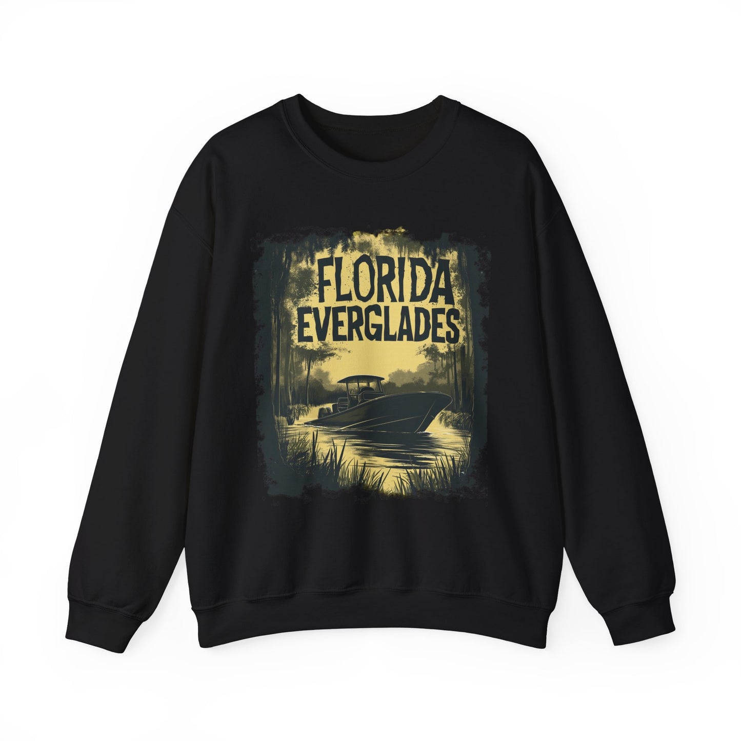 Florida Everglades Crewneck — Vintage Airboat Nature Gift | Root to Peak