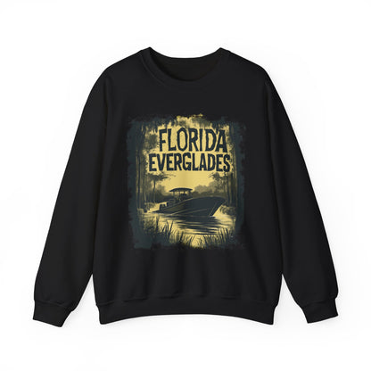 Florida Everglades Crewneck — Vintage Airboat Nature Gift | Root to Peak