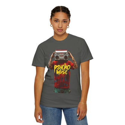 Psycho Music Boombox Tee — Retro Hip Hop Streetwear | Root to Peak