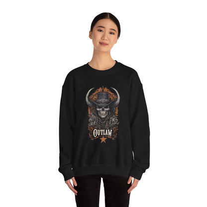 Skull Cowboy Crewneck — Western Gothic Dark Aesthetic Gift | Root to Peak