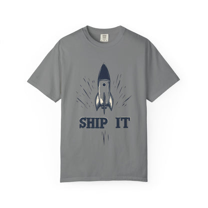 Ship It Rocket Tee — Funny Startup Developer Engineer | Root to Peak