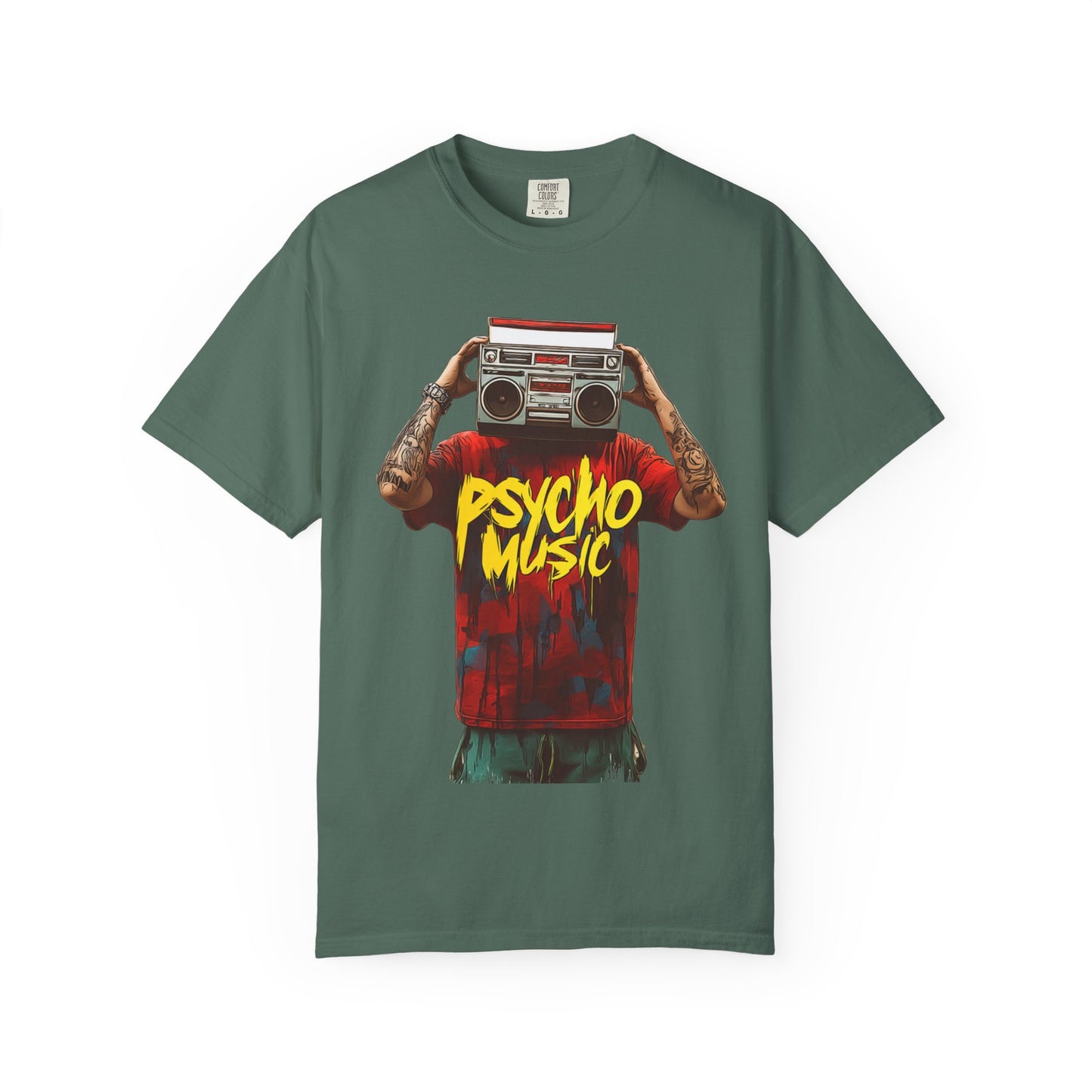 Psycho Music Boombox Tee — Retro Hip Hop Streetwear | Root to Peak