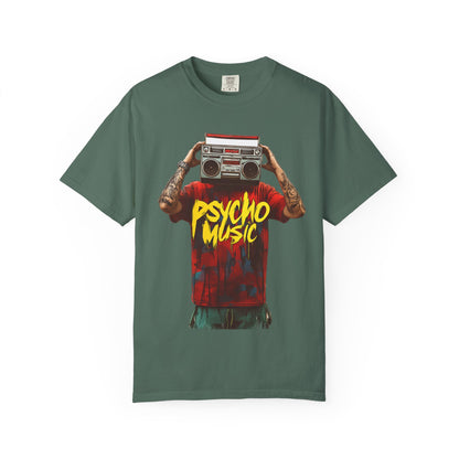 Psycho Music Boombox Tee — Retro Hip Hop Streetwear | Root to Peak