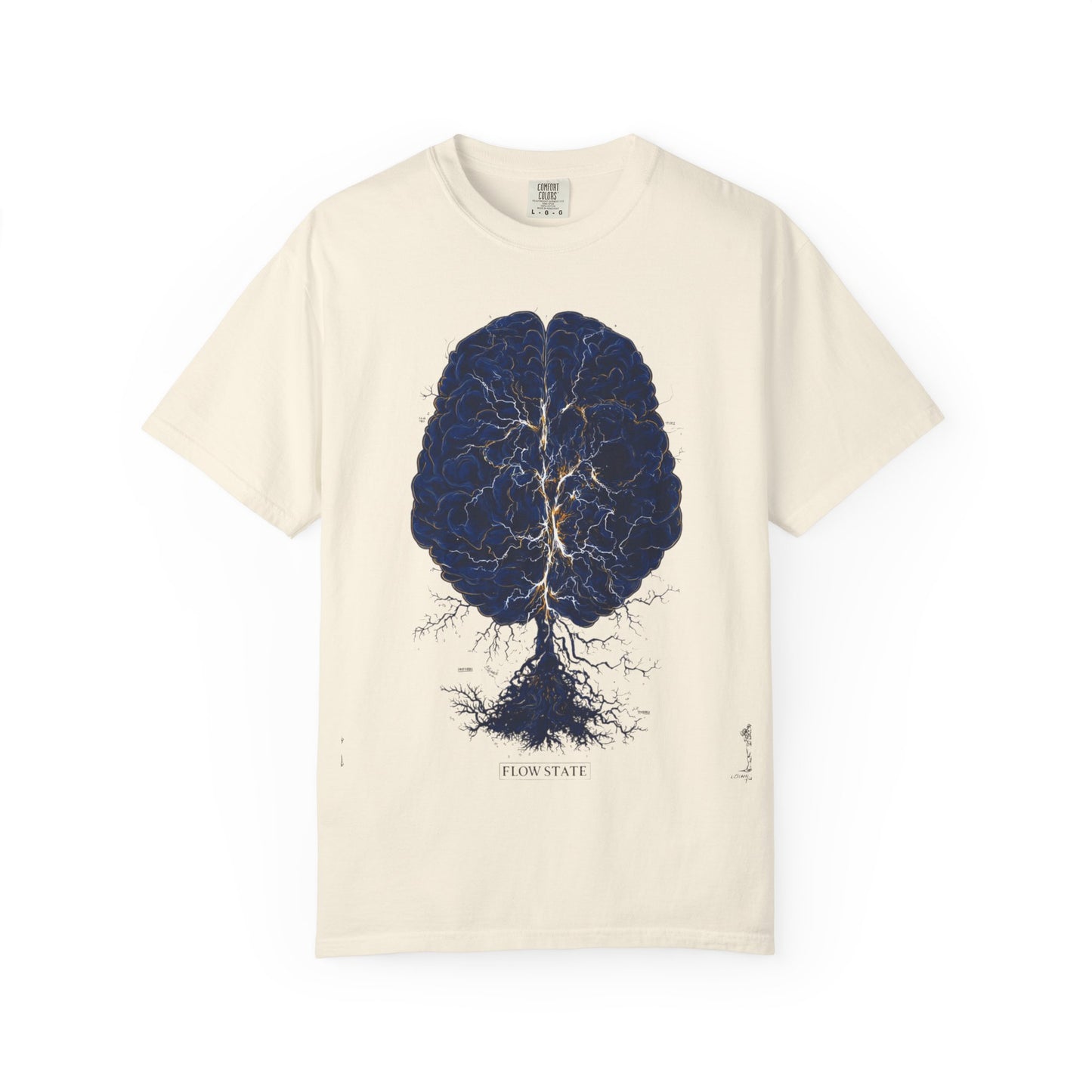 Flow State Brain Tree Tee — Neuroscience Focus Art | Root to Peak