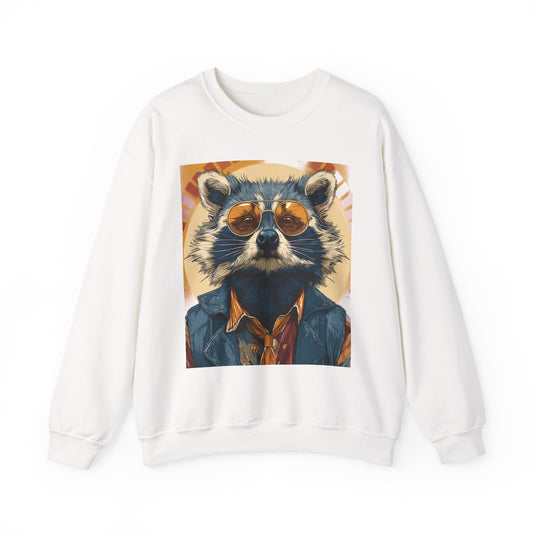 70s Raccoon Crewneck Sweatshirt — Retro Wildlife Graphic | Root to Peak