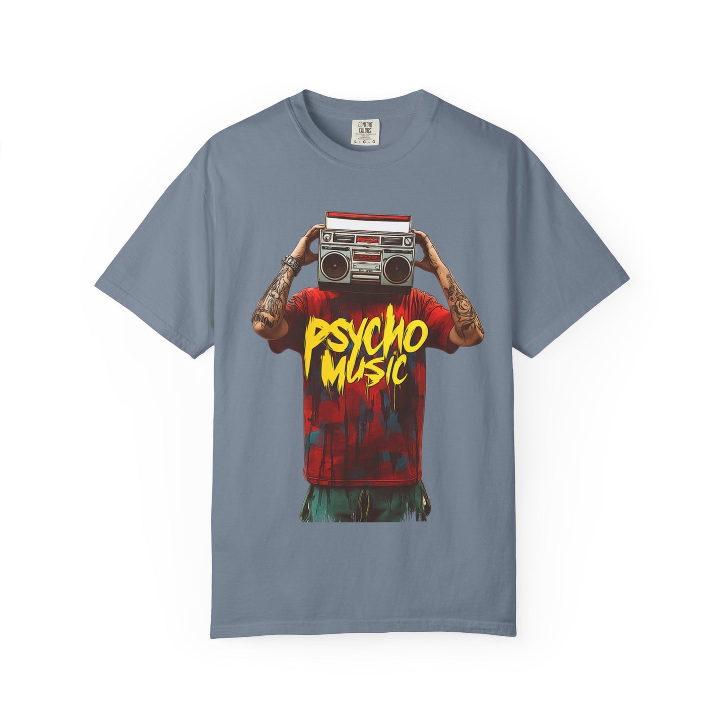 Psycho Music Boombox Tee — Retro Hip Hop Streetwear | Root to Peak