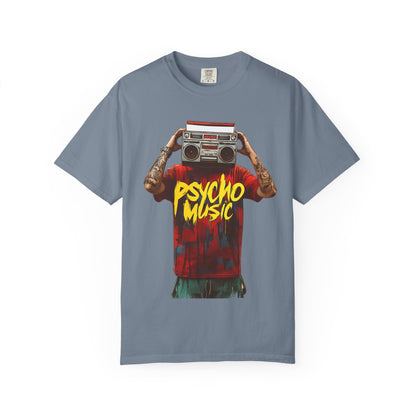 Psycho Music Boombox Tee — Retro Hip Hop Streetwear | Root to Peak