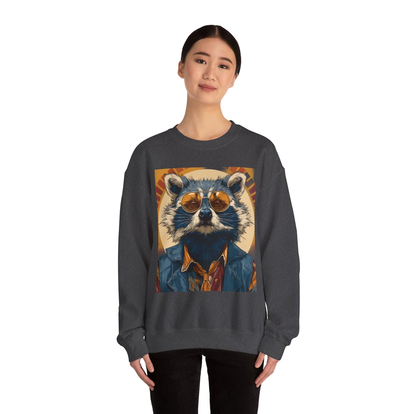 70s Raccoon Crewneck Sweatshirt — Retro Wildlife Graphic | Root to Peak