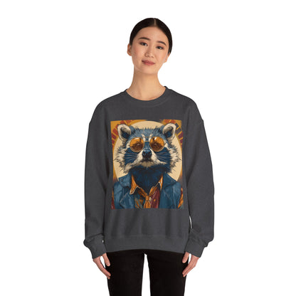 70s Raccoon Crewneck Sweatshirt — Retro Wildlife Graphic | Root to Peak