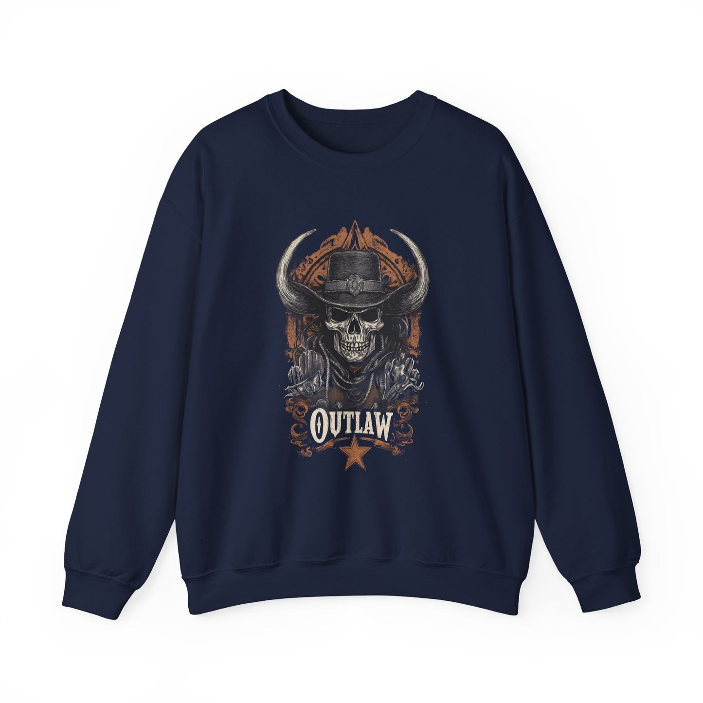 Skull Cowboy Crewneck — Western Gothic Dark Aesthetic Gift | Root to Peak