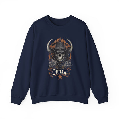Skull Cowboy Crewneck — Western Gothic Dark Aesthetic Gift | Root to Peak