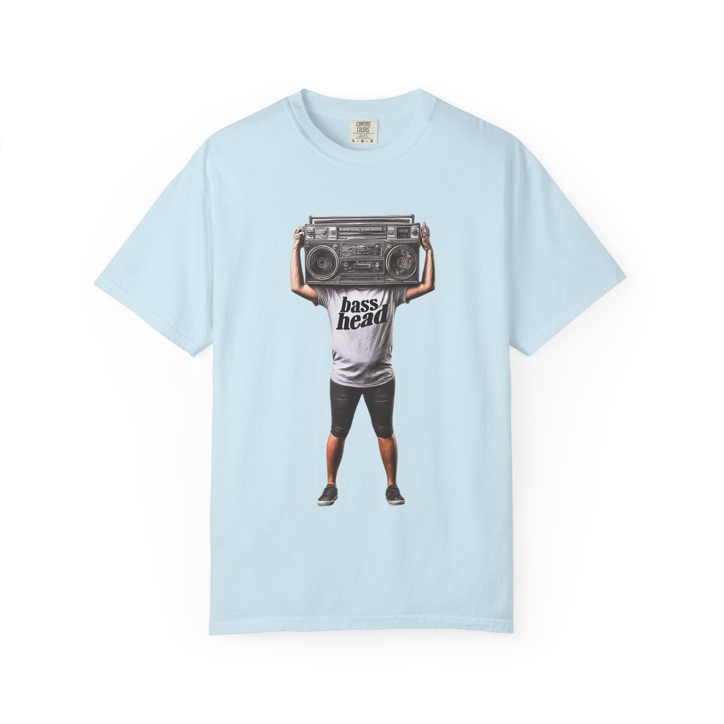 Bass Head Retro Boombox Tee — Streetwear Music Graphic | Root to Peak