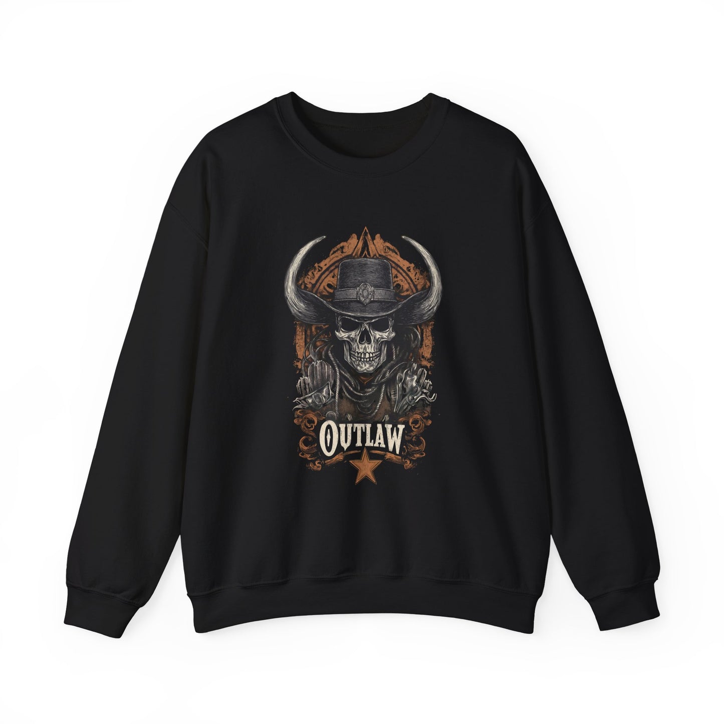 Skull Cowboy Crewneck — Western Gothic Dark Aesthetic Gift | Root to Peak