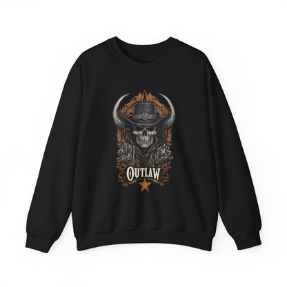 Skull Cowboy Crewneck — Western Gothic Dark Aesthetic Gift | Root to Peak