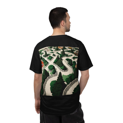Surreal Sphere Garden Tee — Escher Art Optical Illusion | Root to Peak