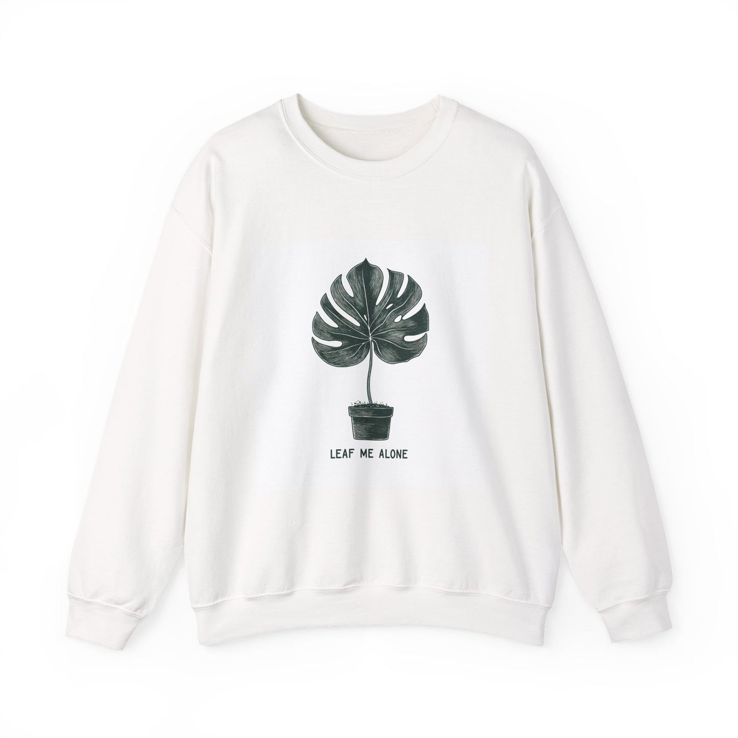 Leaf Me Alone Plant Crewneck — Funny Plant Lover Introvert | Root to Peak