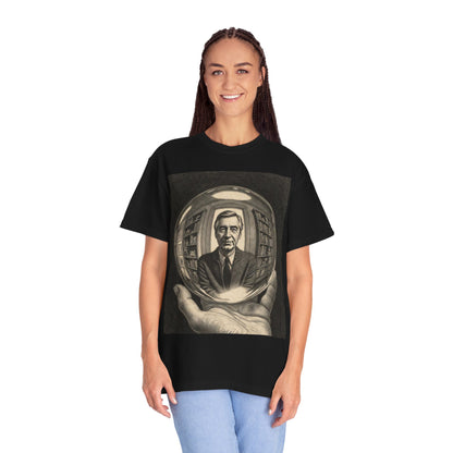 Surreal Sphere Garden Tee — Escher Art Optical Illusion | Root to Peak