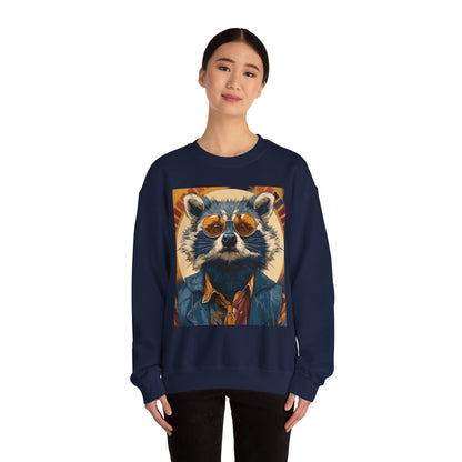 70s Raccoon Crewneck Sweatshirt — Retro Wildlife Graphic | Root to Peak