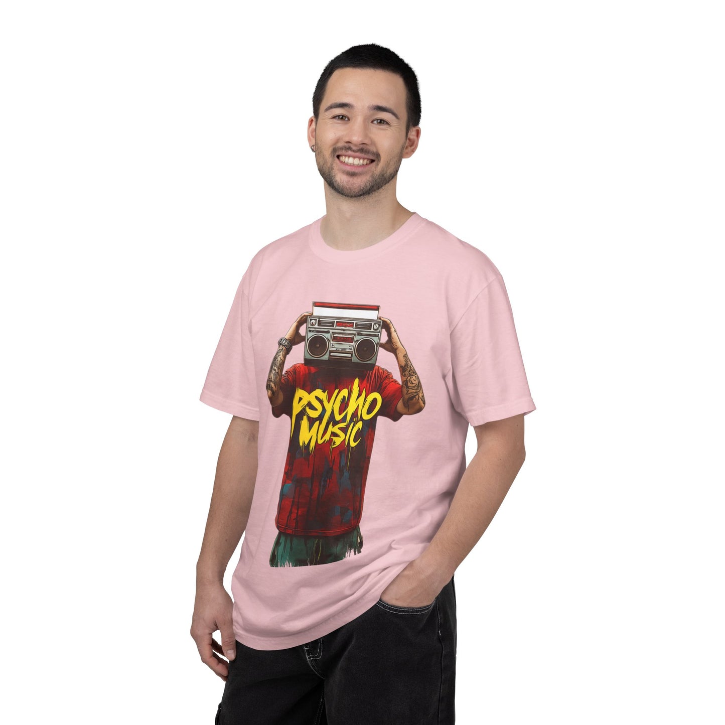 Psycho Music Boombox Tee — Retro Hip Hop Streetwear | Root to Peak