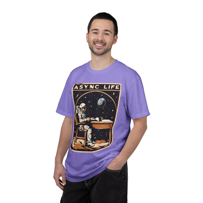 Async Life Astronaut Tee — Developer Space Graphic | Root to Peak