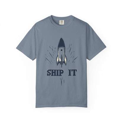 Ship It Rocket Tee — Funny Startup Developer Engineer | Root to Peak