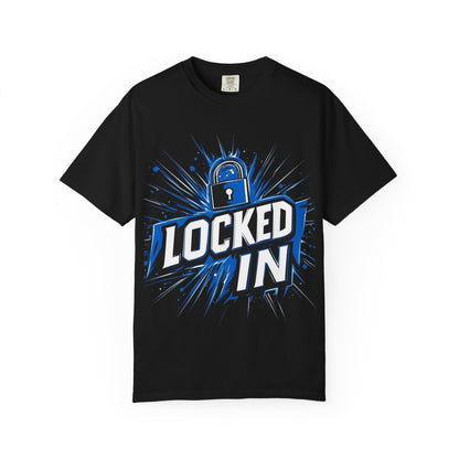 Locked In Padlock Graphic Tee — Focus Discipline Mindset | Root to Peak