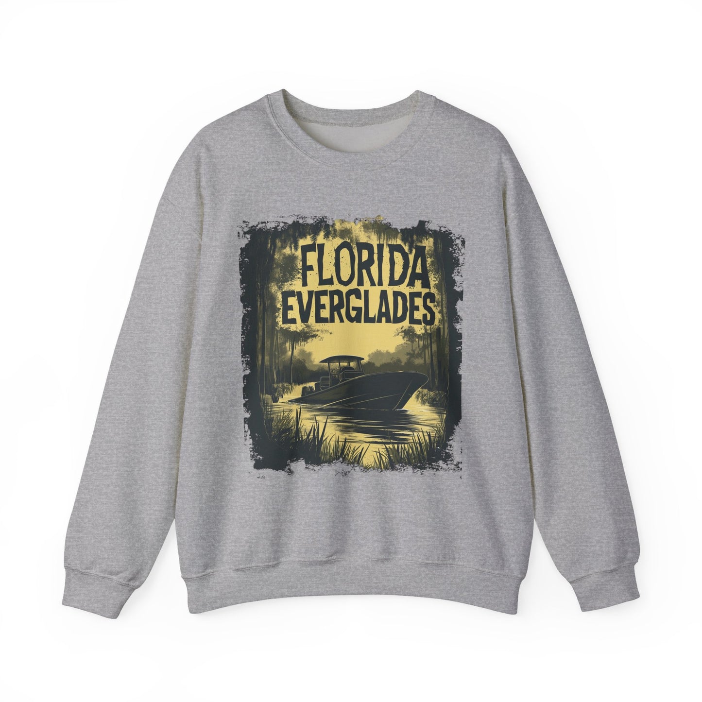 Florida Everglades Crewneck — Vintage Airboat Nature Gift | Root to Peak