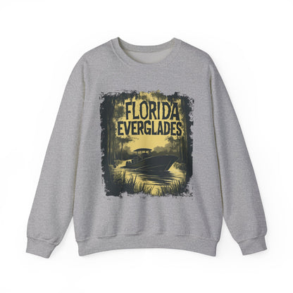 Florida Everglades Crewneck — Vintage Airboat Nature Gift | Root to Peak