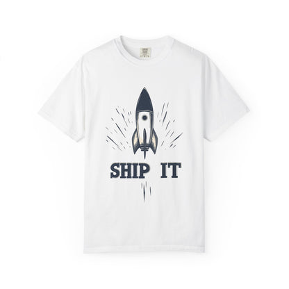 Ship It Rocket Tee — Funny Startup Developer Engineer | Root to Peak