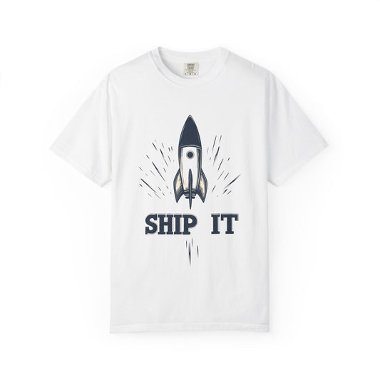 Ship It Rocket Tee — Funny Startup Developer Engineer | Root to Peak