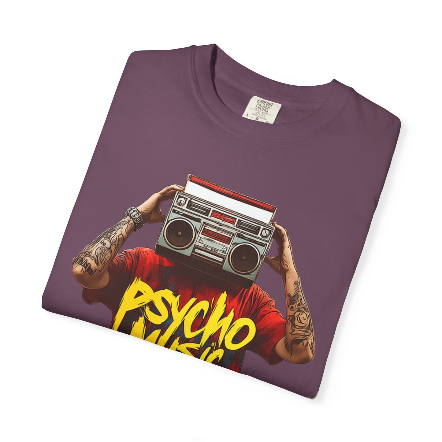 Psycho Music Boombox Tee — Retro Hip Hop Streetwear | Root to Peak