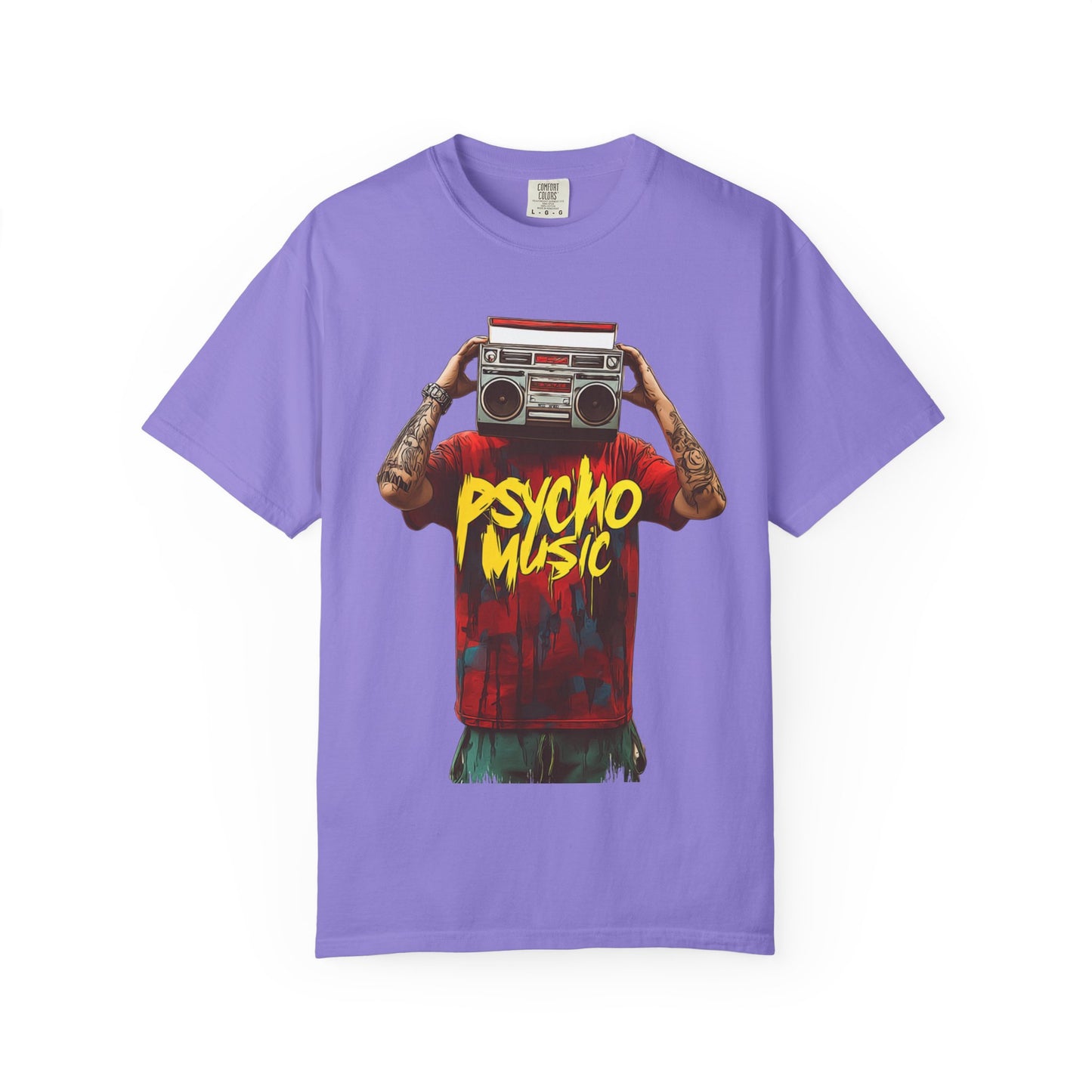 Psycho Music Boombox Tee — Retro Hip Hop Streetwear | Root to Peak