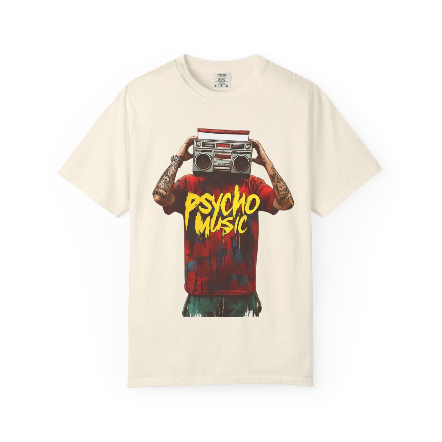 Psycho Music Boombox Tee — Retro Hip Hop Streetwear | Root to Peak