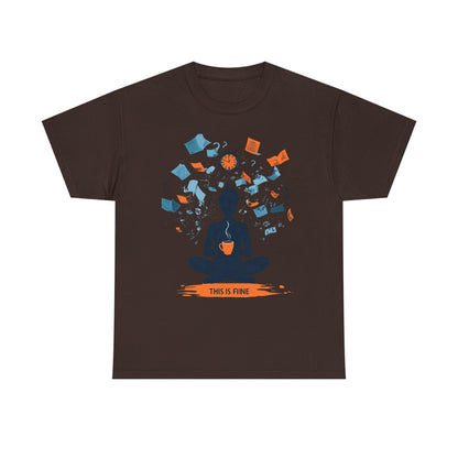 This Is Fine Graphic Tee — Funny Chaos Meme Internet Culture | Root to Peak