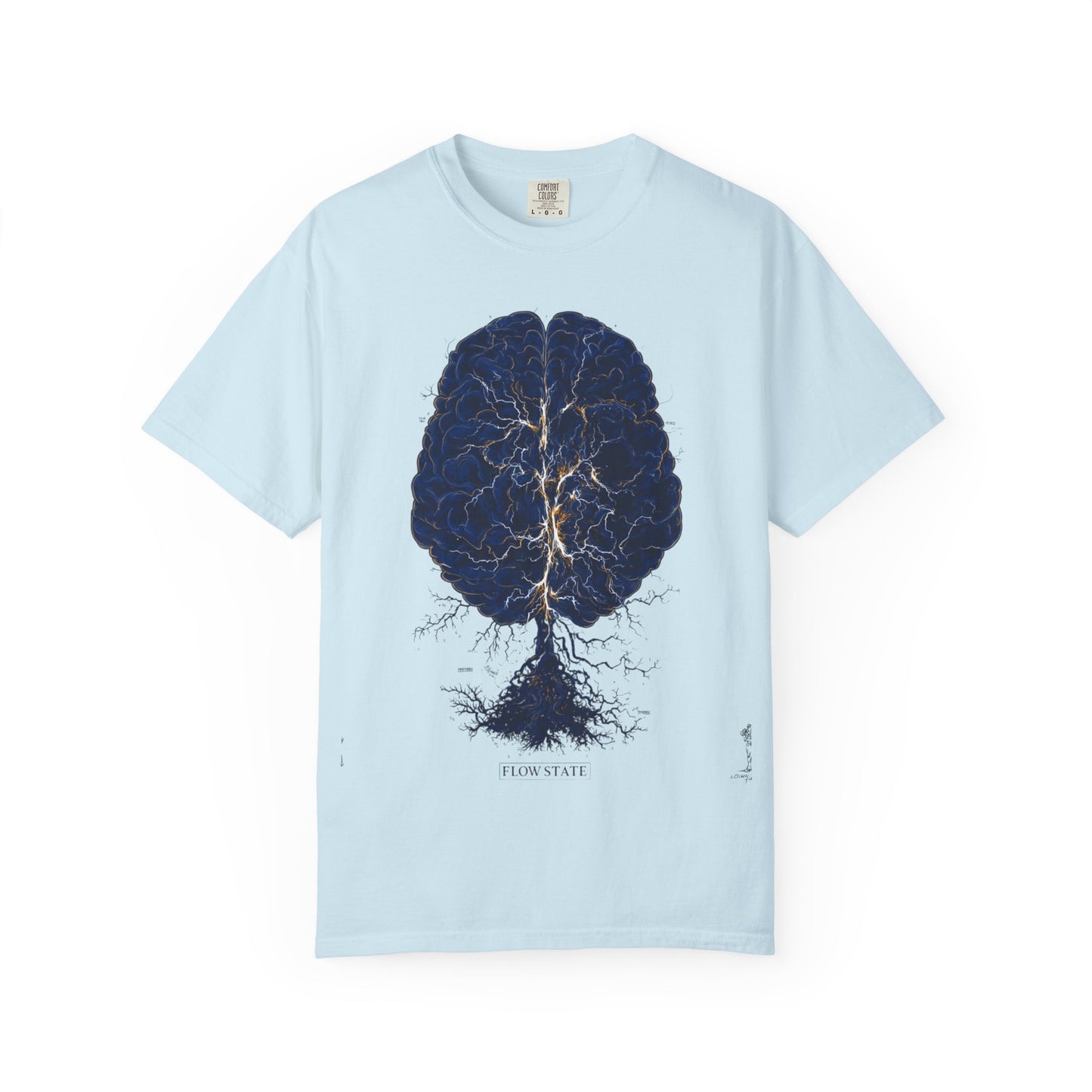 Flow State Brain Tree Tee — Neuroscience Focus Art | Root to Peak