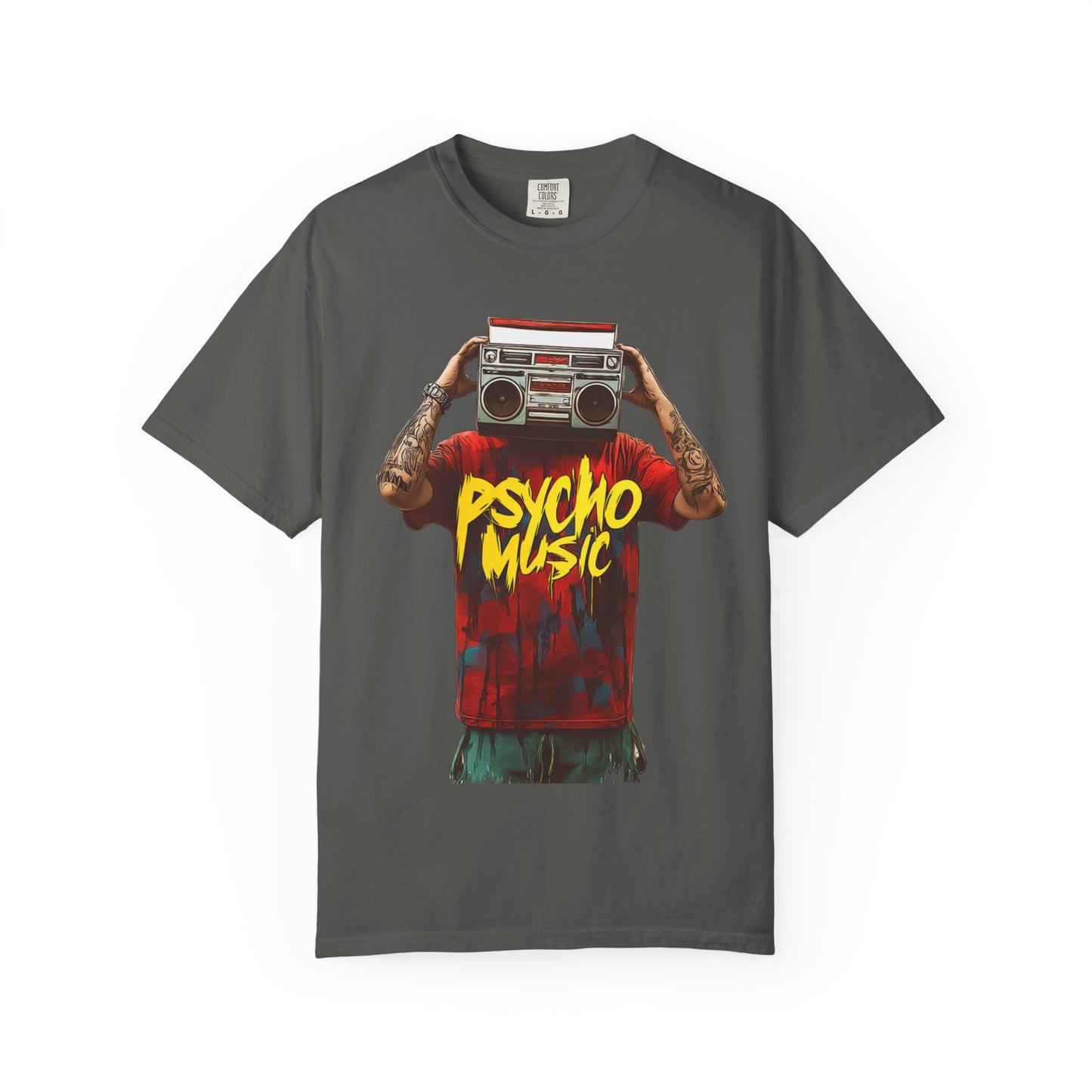 Psycho Music Boombox Tee — Retro Hip Hop Streetwear | Root to Peak