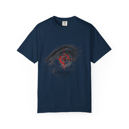 Locked In Eye Graphic Tee — Focus Mindset Athlete Gift | Root to Peak
