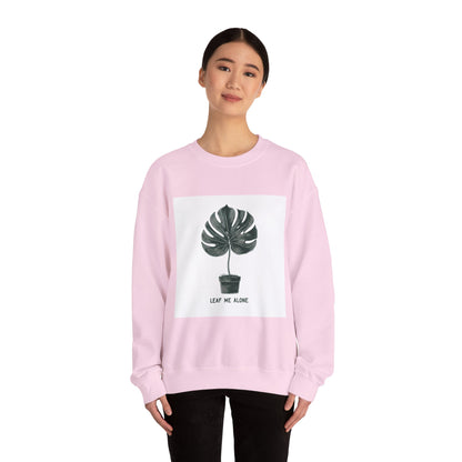 Leaf Me Alone Plant Crewneck — Funny Plant Lover Introvert | Root to Peak