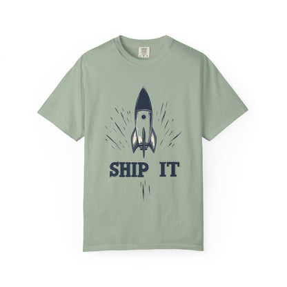 Ship It Rocket Tee — Funny Startup Developer Engineer | Root to Peak