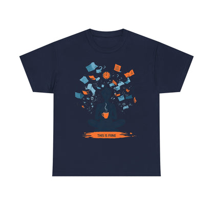 This Is Fine Graphic Tee — Funny Chaos Meme Internet Culture | Root to Peak