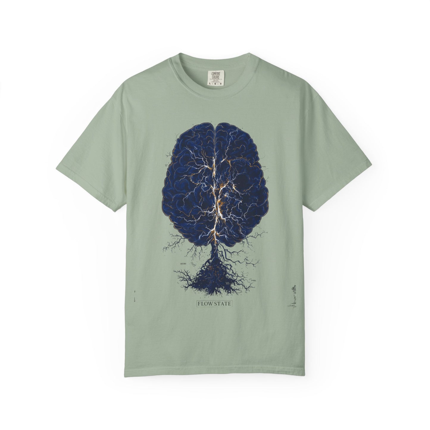 Flow State Brain Tree Tee — Neuroscience Focus Art | Root to Peak