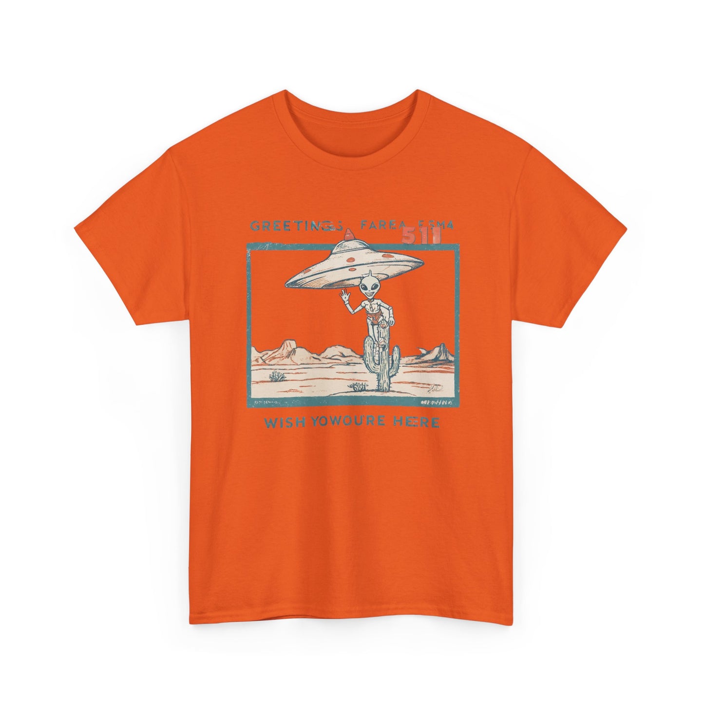 Greetings from Area 51 Tee — Retro Alien Postcard Graphic | Root to Peak