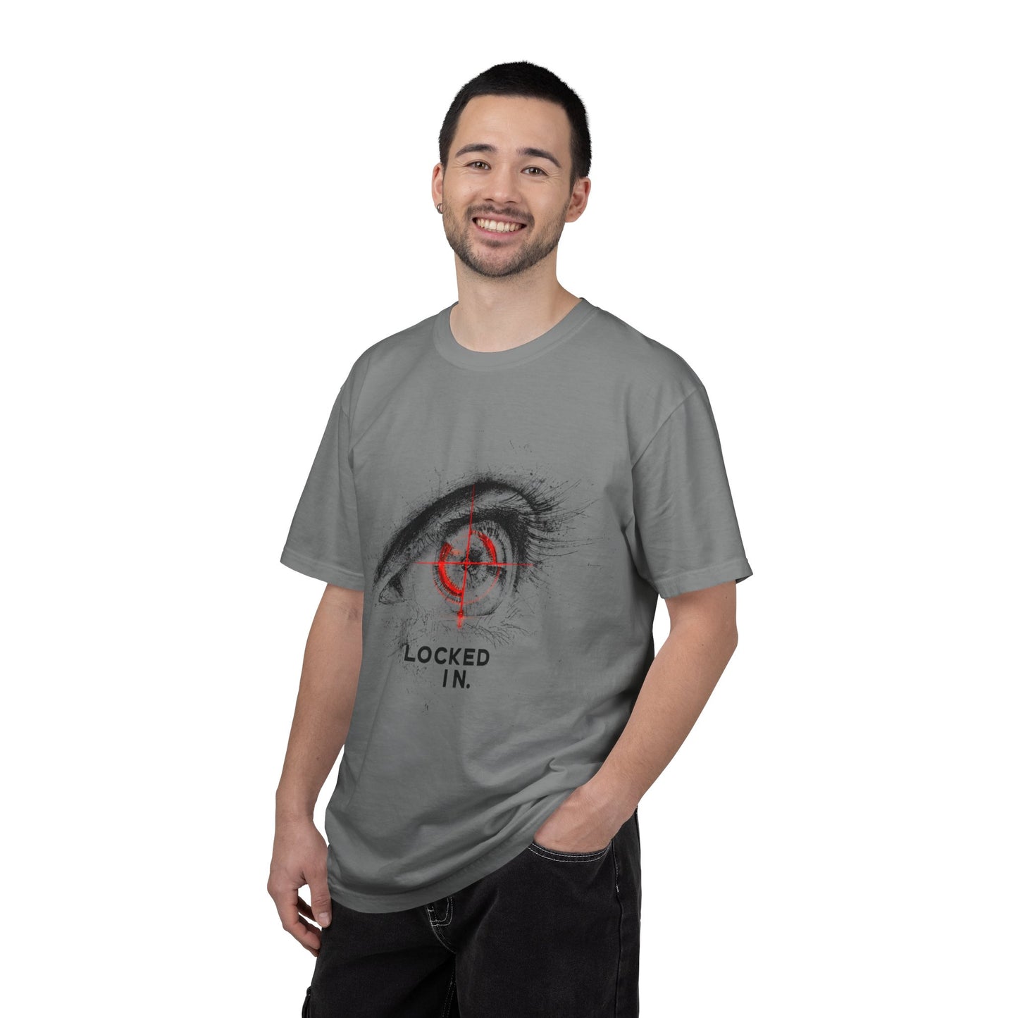 Locked In Eye Graphic Tee — Focus Mindset Athlete Gift | Root to Peak