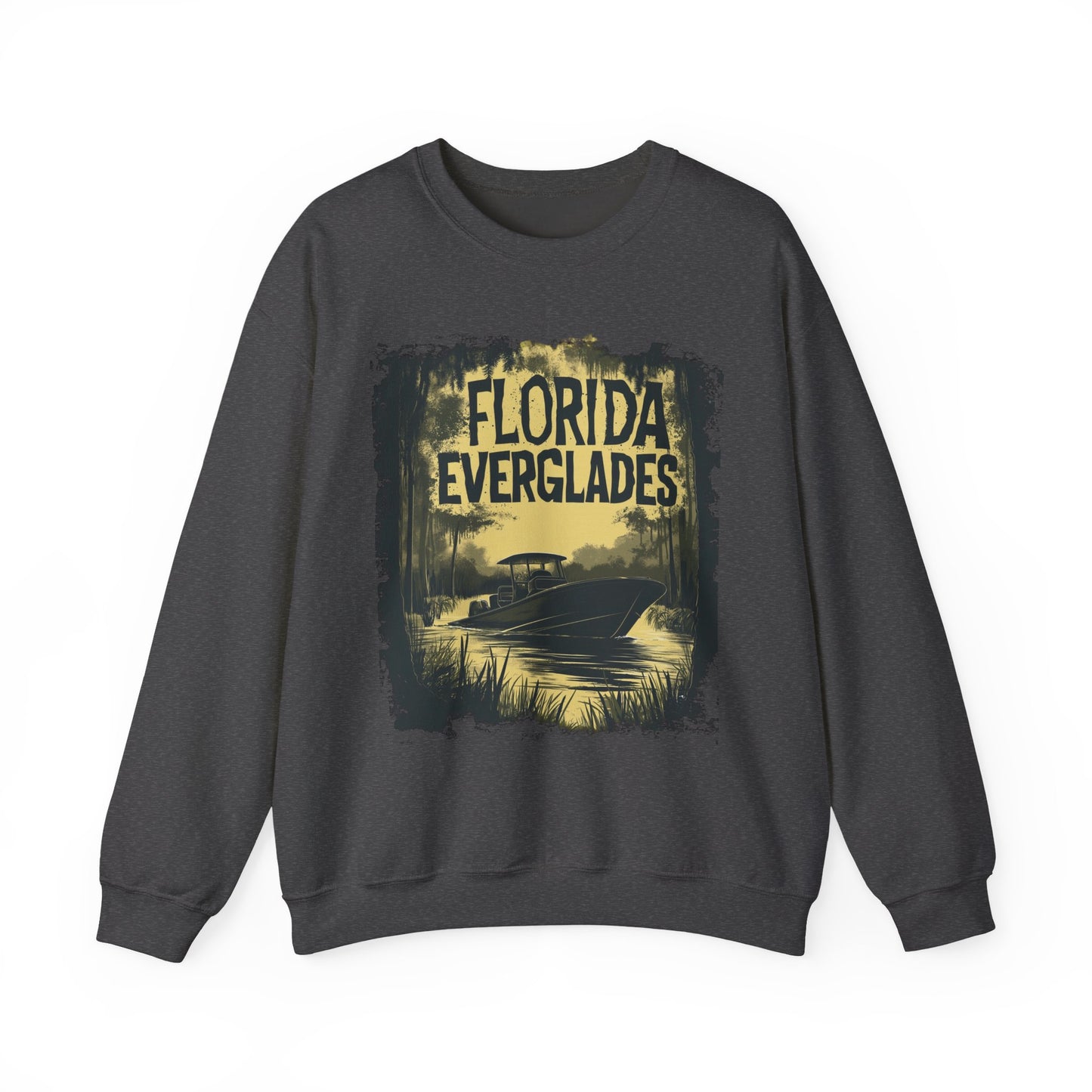 Florida Everglades Crewneck — Vintage Airboat Nature Gift | Root to Peak